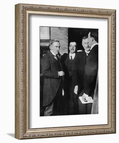 Mr. Lloyd George, Mr. Runciman, and Mr. Henderson at the Park Hotel, Cardiff-Unknown-Framed Photographic Print