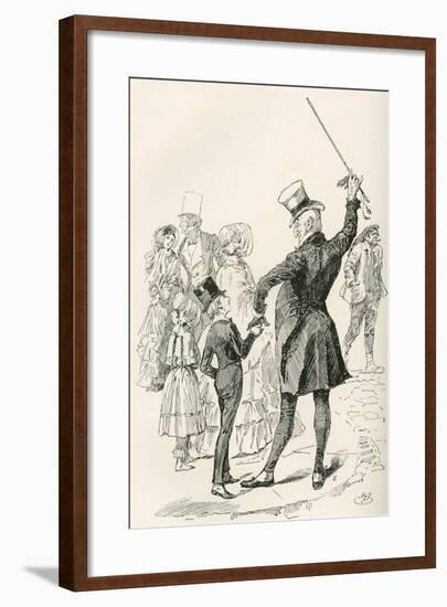 Mr. Micawber Takes David Home.  We Walked to Our House Together-null-Framed Giclee Print