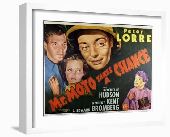 Mr. Moto Takes a Chance - Lobby Card Reproduction-null-Framed Photo