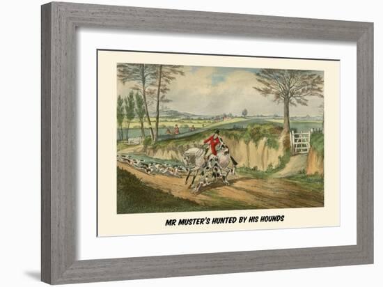 Mr. Muster's Hunted by His Hounds-Henry Thomas Alken-Framed Art Print