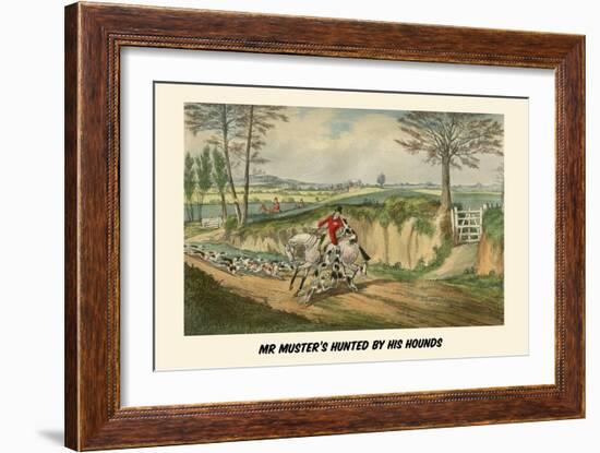 Mr. Muster's Hunted by His Hounds-Henry Thomas Alken-Framed Art Print