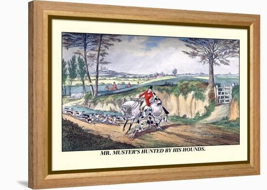 Mr. Muster's Hunted by His Hounds-Henry Thomas Alken-Framed Stretched Canvas
