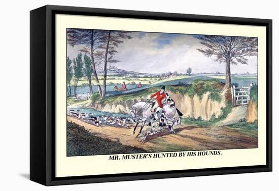 Mr. Muster's Hunted by His Hounds-Henry Thomas Alken-Framed Stretched Canvas