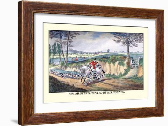 Mr. Muster's Hunted by His Hounds-Henry Thomas Alken-Framed Art Print