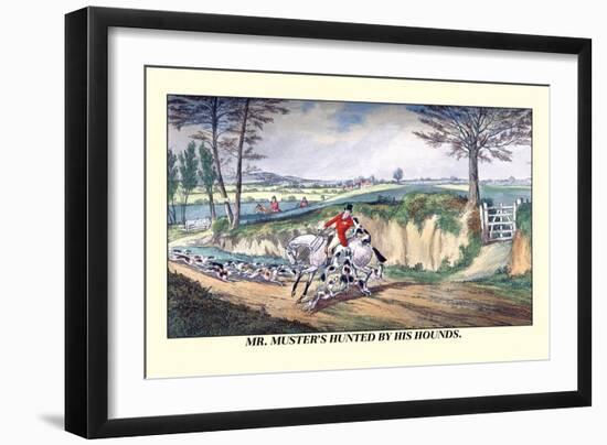 Mr. Muster's Hunted by His Hounds-Henry Thomas Alken-Framed Art Print