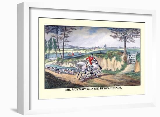 Mr. Muster's Hunted by His Hounds-Henry Thomas Alken-Framed Art Print