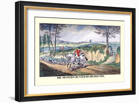 Mr. Muster's Hunted by His Hounds-Henry Thomas Alken-Framed Art Print