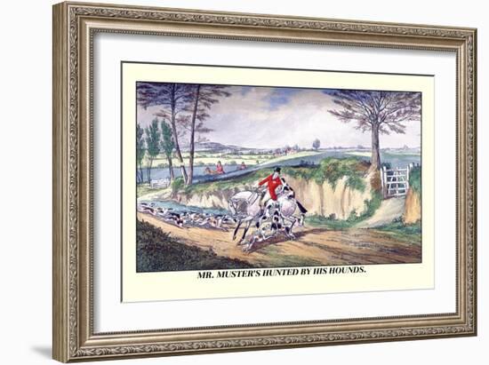 Mr. Muster's Hunted by His Hounds-Henry Thomas Alken-Framed Art Print