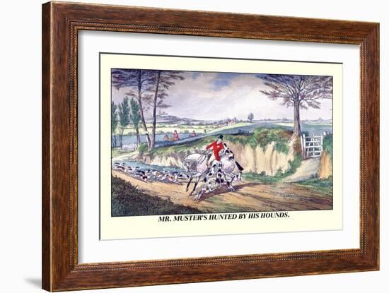 Mr. Muster's Hunted by His Hounds-Henry Thomas Alken-Framed Art Print