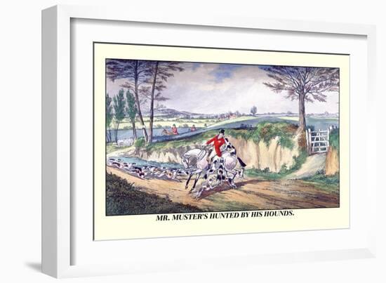 Mr. Muster's Hunted by His Hounds-Henry Thomas Alken-Framed Art Print