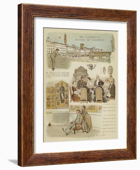 Mr Oakball's Winter in Florence-Randolph Caldecott-Framed Giclee Print