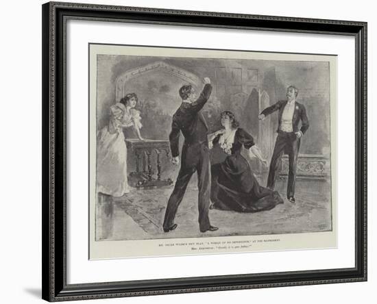 Mr Oscar Wilde's New Play, A Woman of No Importance, at the Haymarket-null-Framed Giclee Print