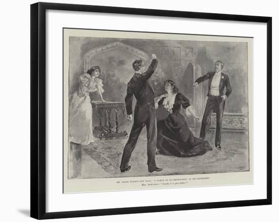 Mr Oscar Wilde's New Play, A Woman of No Importance, at the Haymarket-null-Framed Giclee Print