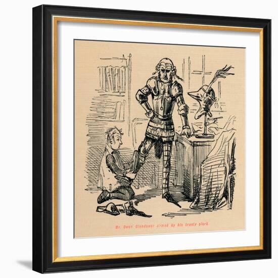 'Mr. Owen Glendower armed by his trusty clerk', c1860, (c1860)-John Leech-Framed Giclee Print