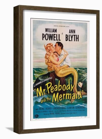 Mr. Peabody and the Mermaid, from Left: Ann Blyth, William Powell, 1948-null-Framed Premium Giclee Print