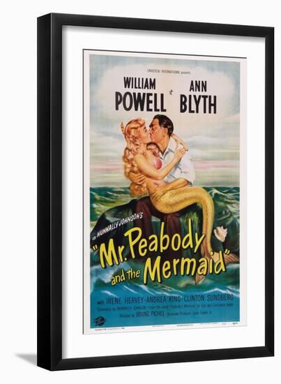 Mr. Peabody and the Mermaid, from Left: Ann Blyth, William Powell, 1948-null-Framed Premium Giclee Print