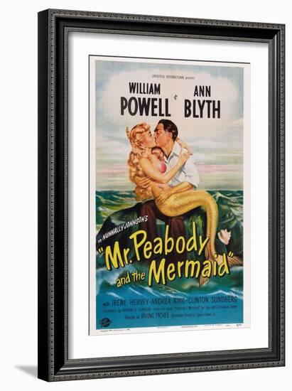 Mr. Peabody and the Mermaid, from Left: Ann Blyth, William Powell, 1948-null-Framed Premium Giclee Print