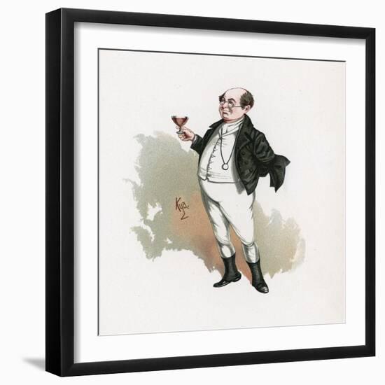 Mr Pickwick, Illustration from 'Character Sketches from Charles Dickens', C.1890 (Colour Litho)-Joseph Clayton Clarke-Framed Giclee Print