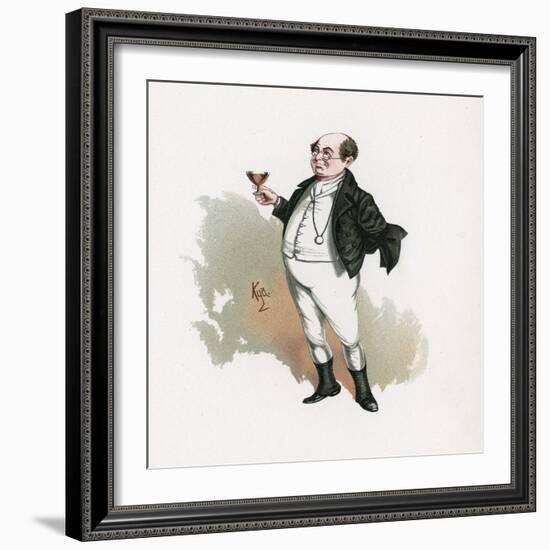 Mr Pickwick, Illustration from 'Character Sketches from Charles Dickens', C.1890 (Colour Litho)-Joseph Clayton Clarke-Framed Giclee Print