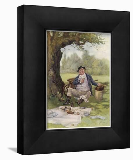 Mr. Pickwick Picnics-Frederick Barnard-Framed Art Print