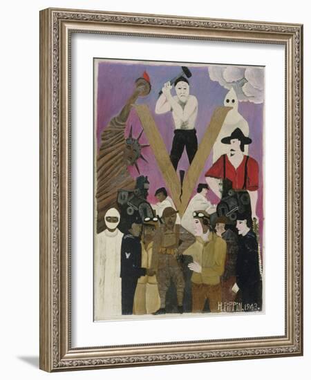 Mr. Prejudice, 1943 (Oil on Canvas)-Horace Pippin-Framed Giclee Print