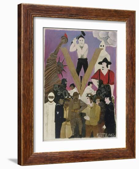 Mr. Prejudice, 1943 (Oil on Canvas)-Horace Pippin-Framed Giclee Print