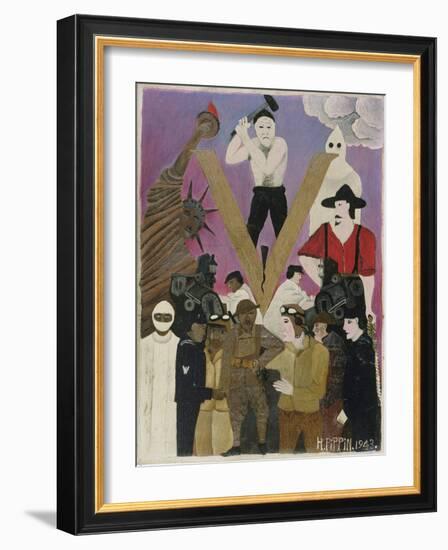 Mr. Prejudice, 1943 (Oil on Canvas)-Horace Pippin-Framed Giclee Print