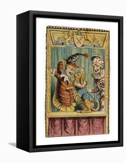 Mr. Punch with Toby the Dog and a Clown-null-Framed Premier Image Canvas