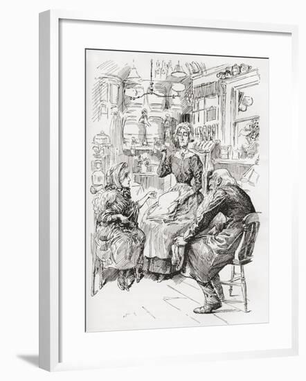 Mr. Riah and Miss Wren at the Six Jolly Fellowship Porters. Stop a Bit-null-Framed Giclee Print