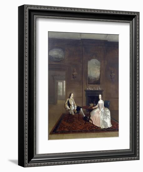 Mr Richard Bull and His Wife, Circa 1750, Painting by Arthur Devis (1712-1787)-null-Framed Giclee Print