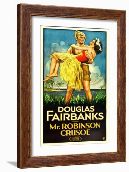 MR. ROBINSON CRUSOE, Douglas Fairbanks Sr., Maria Alba, 1932-null-Framed Premium Giclee Print