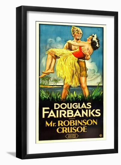 MR. ROBINSON CRUSOE, Douglas Fairbanks Sr., Maria Alba, 1932-null-Framed Premium Giclee Print