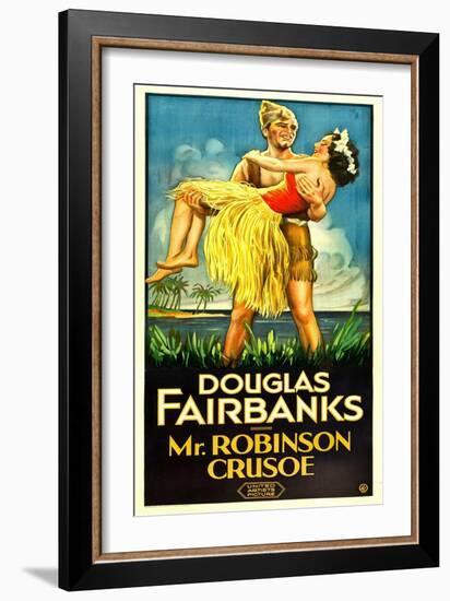 MR. ROBINSON CRUSOE, Douglas Fairbanks Sr., Maria Alba, 1932-null-Framed Art Print