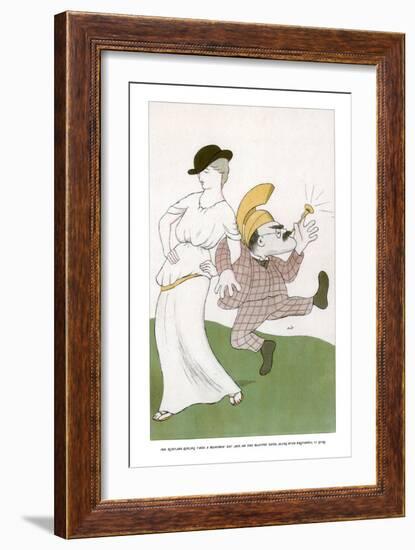 Mr Rudyard Kipling Takes a Bloomin Day Aht, on the Blasted 'Eath... 1904-Max Beerbohm-Framed Giclee Print