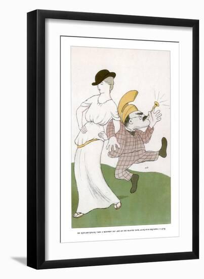 Mr Rudyard Kipling Takes a Bloomin Day Aht, on the Blasted 'Eath... 1904-Max Beerbohm-Framed Giclee Print