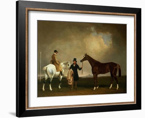 Mr Sadler's 'Decisive' Held by His Trainer with the Jockey John Day Jnr., Stockbridge Racecourse,…-George Cole-Framed Giclee Print