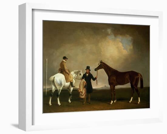 Mr Sadler's 'Decisive' Held by His Trainer with the Jockey John Day Jnr., Stockbridge Racecourse,…-George Cole-Framed Giclee Print