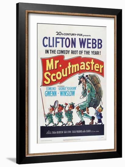 Mr. Scoutmaster, Second Right: Clifton Webb, 1953-null-Framed Art Print