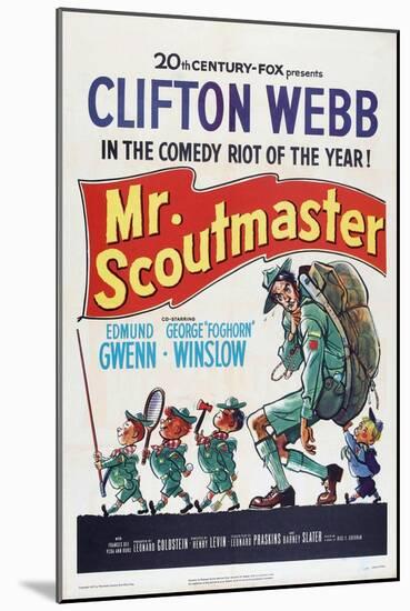 Mr. Scoutmaster, Second Right: Clifton Webb, 1953-null-Mounted Art Print