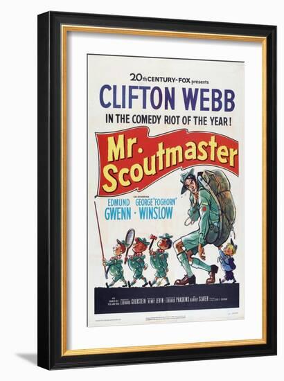 Mr. Scoutmaster, Second Right: Clifton Webb, 1953-null-Framed Art Print