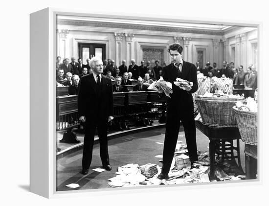 Mr. Smith Goes To Washington, Claude Rains, James Stewart, 1939-null-Framed Stretched Canvas