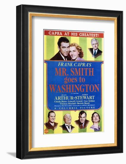 Mr. Smith Goes to Washington - Movie Poster Reproduction-null-Framed Photo