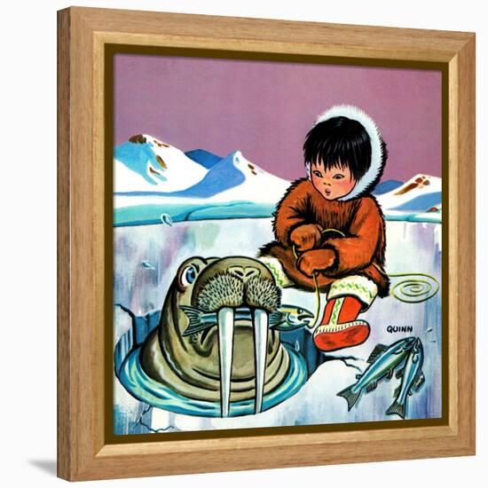 Mr. Snowman - Jack & Jill-Cynthia Koehler-Framed Premier Image Canvas