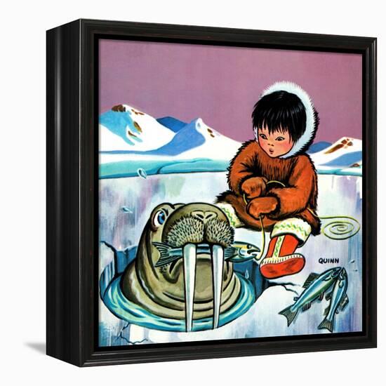 Mr. Snowman - Jack & Jill-Cynthia Koehler-Framed Premier Image Canvas