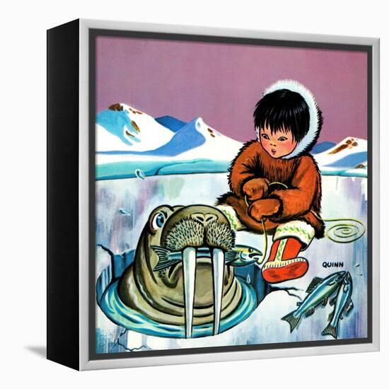 Mr. Snowman - Jack & Jill-Cynthia Koehler-Framed Premier Image Canvas