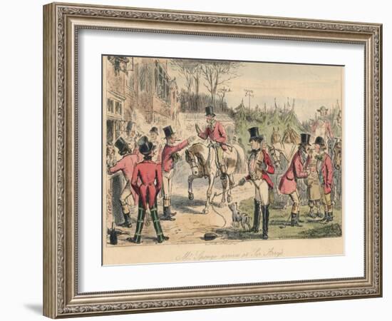 Mr. Sponge Arrives at Sir Arrys, 1865-John Leech-Framed Giclee Print