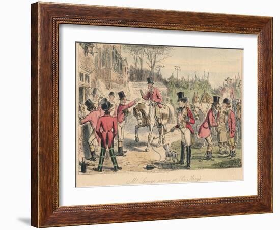 Mr. Sponge Arrives at Sir Arrys, 1865-John Leech-Framed Giclee Print