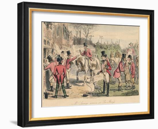 Mr. Sponge Arrives at Sir Arrys, 1865-John Leech-Framed Giclee Print