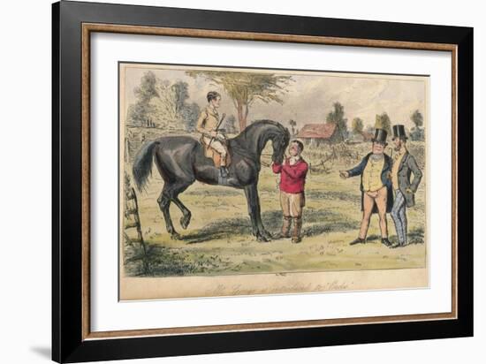 Mr. Sponge Is Introduced to Ercles, 1865-John Leech-Framed Giclee Print