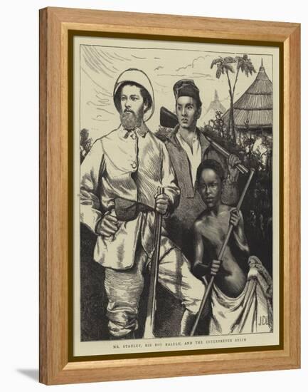 Mr Stanley, His Boy Kalulu, and the Interpreter Selim-Sir James Dromgole Linton-Framed Premier Image Canvas